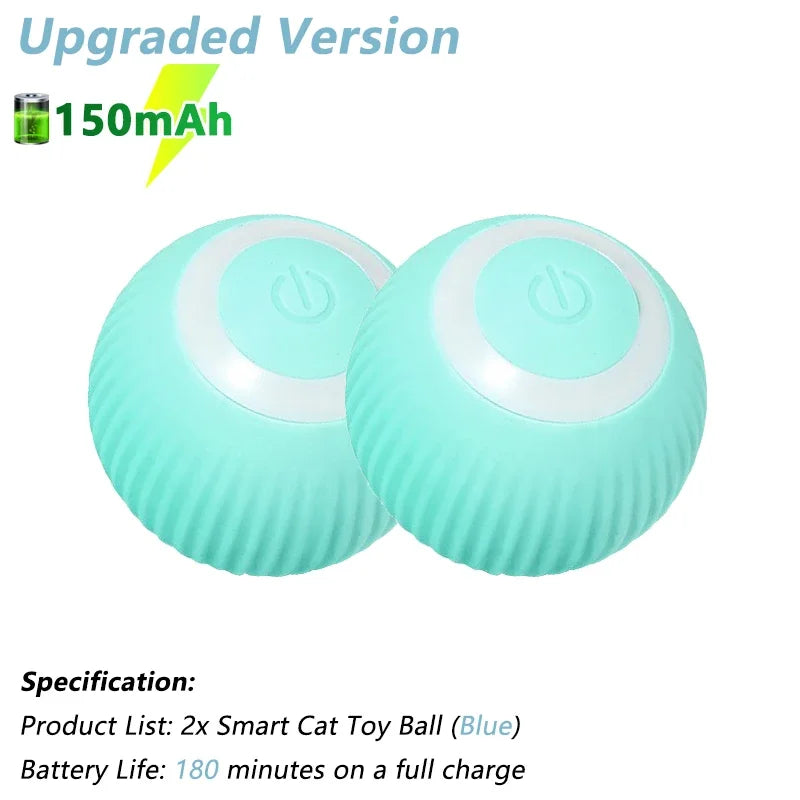 Pelota Interactiva Eléctrica para Gatos, Juguete Inteligente con Rodamiento Automático para Gatos, Pelota Giratoria Inteligente, Accesorios de Juego para Gatos.