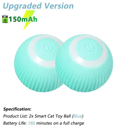 Pelota Interactiva Eléctrica para Gatos, Juguete Inteligente con Rodamiento Automático para Gatos, Pelota Giratoria Inteligente, Accesorios de Juego para Gatos.
