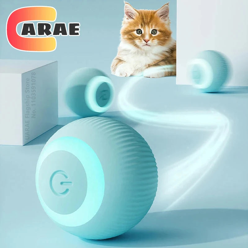 Pelota Interactiva Eléctrica para Gatos, Juguete Inteligente con Rodamiento Automático para Gatos, Pelota Giratoria Inteligente, Accesorios de Juego para Gatos.
