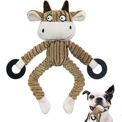 Juguetes de Peluche con Sonido para Cachorros, Juguetes Masticables para Cachorros en Dentición y Entrenamiento, Juguetes para Perros Pequeños, Juguete Interactivo con Forma de Mono para Perros Lindos.